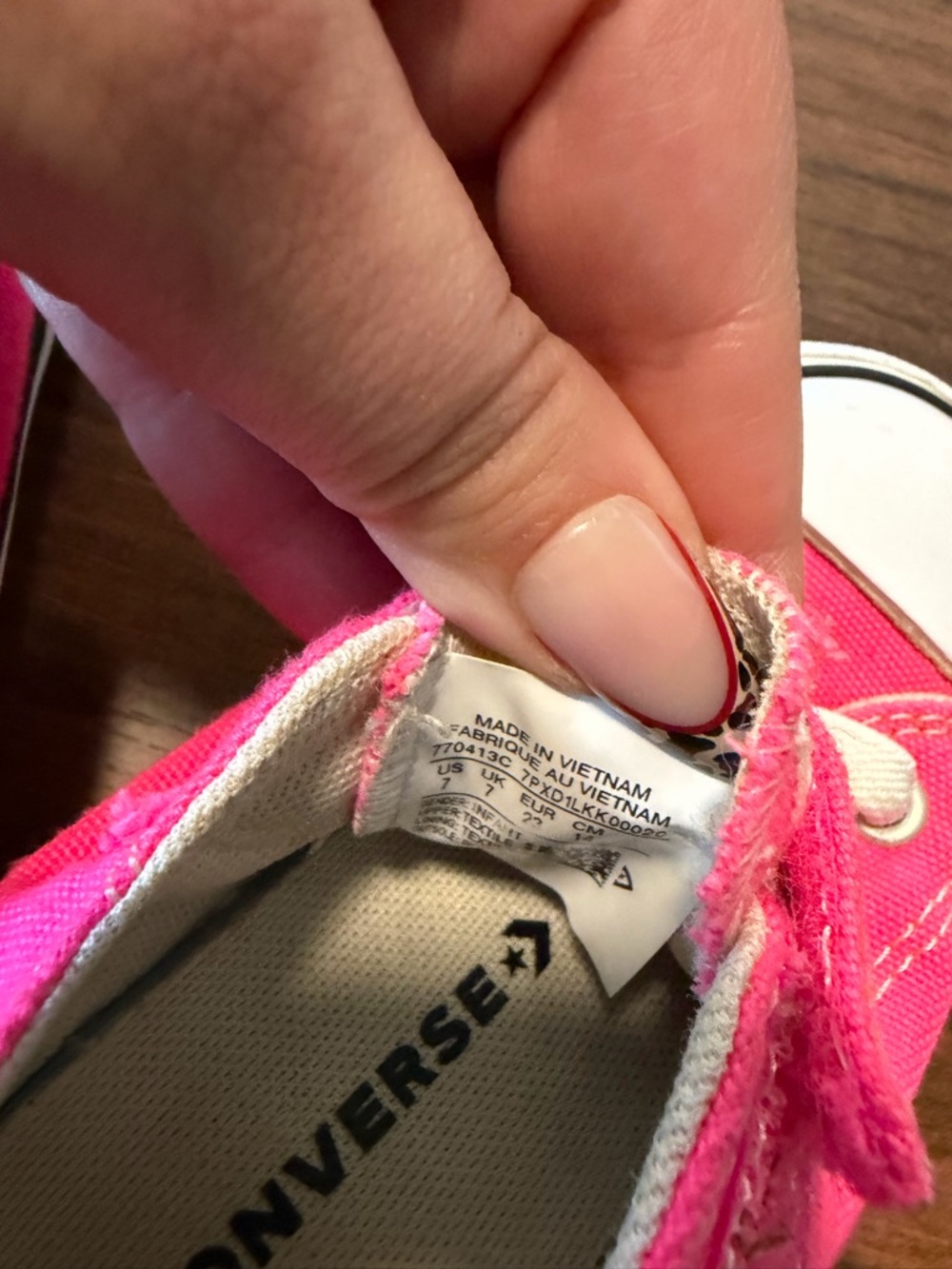 Converse All Star Toddler Pink Sneakers Velcro Low Top Size 7C - Picture 4 of 5